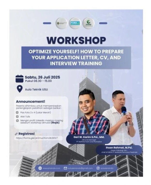 Workshop: "Optimize Yourself! How to Prepare Your Application Letter, CV, and Interview Training"